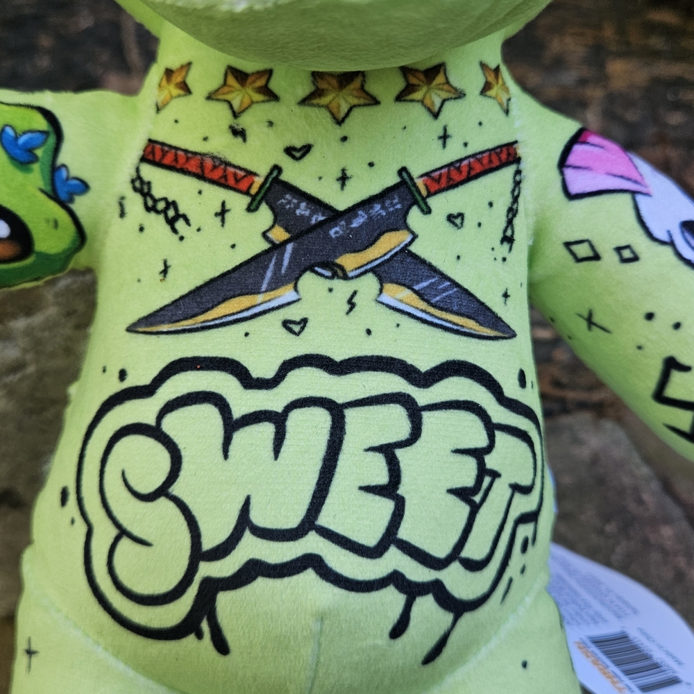 Tattoo Zoo 2023 Thrash The Dino 14" Plush With Tags Punk Rock Plush - Picture 7 of 14